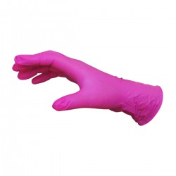 Γάντια νιτριλίου ροζ ενισχυμένα 100 τεμαχίων