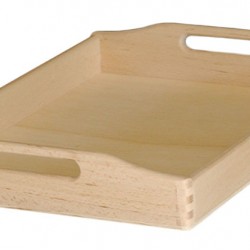 Δίσκος μνημοσύνου ξύλινος με λαβή 45x30x7 cm 