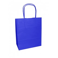 Τσάντα - σακούλα χάρτινη μπλε 25x12x30 εκ.- στριφτή λαβή 100TMX